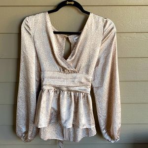 Beautiful cream silk blouse